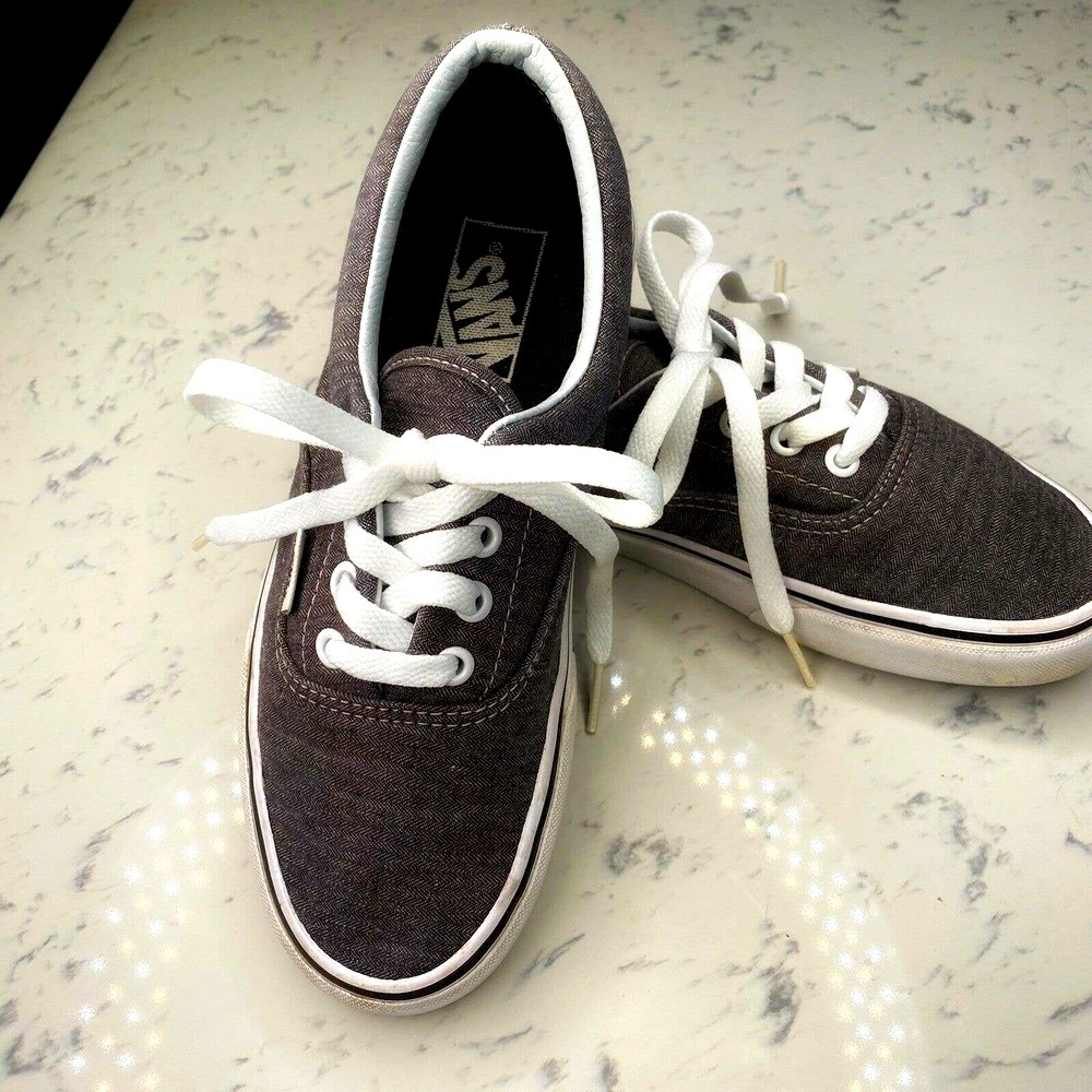 RARE VANS CLASSIC GRAY HEATHER EUC Unisex Shoes Men 5.5 vans off the wall - Picture 8 of 9